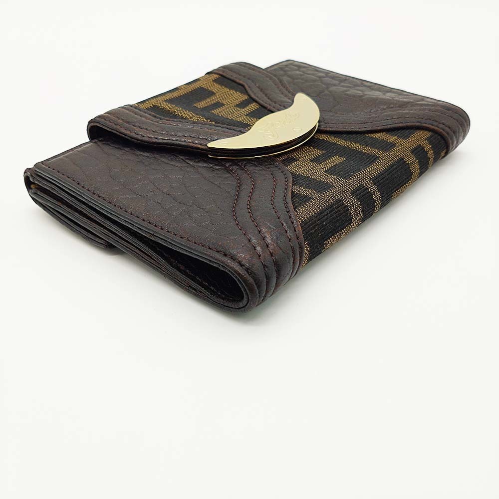 Fendi Zucca Pattern Wallet Brown - image 4
